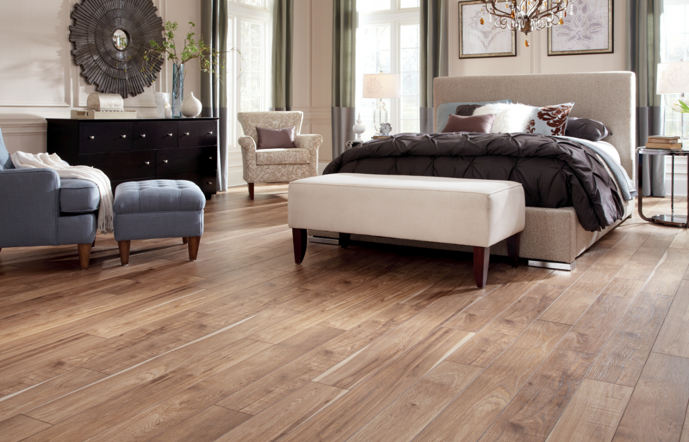 laminate wood look flooring in bedroom